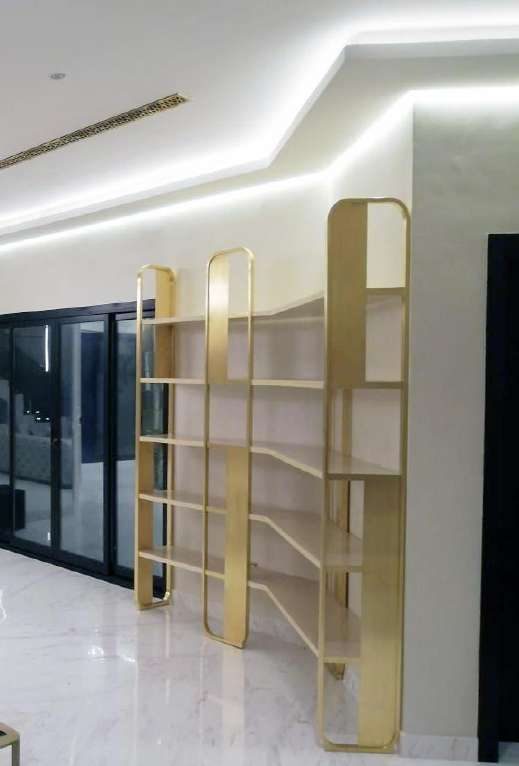 Miscellaneous Metal Work: mmw gold slatted shelving